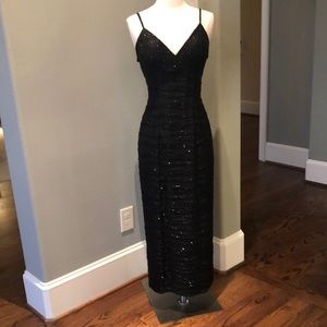 Sean Collection Formal Black Beaded Gown